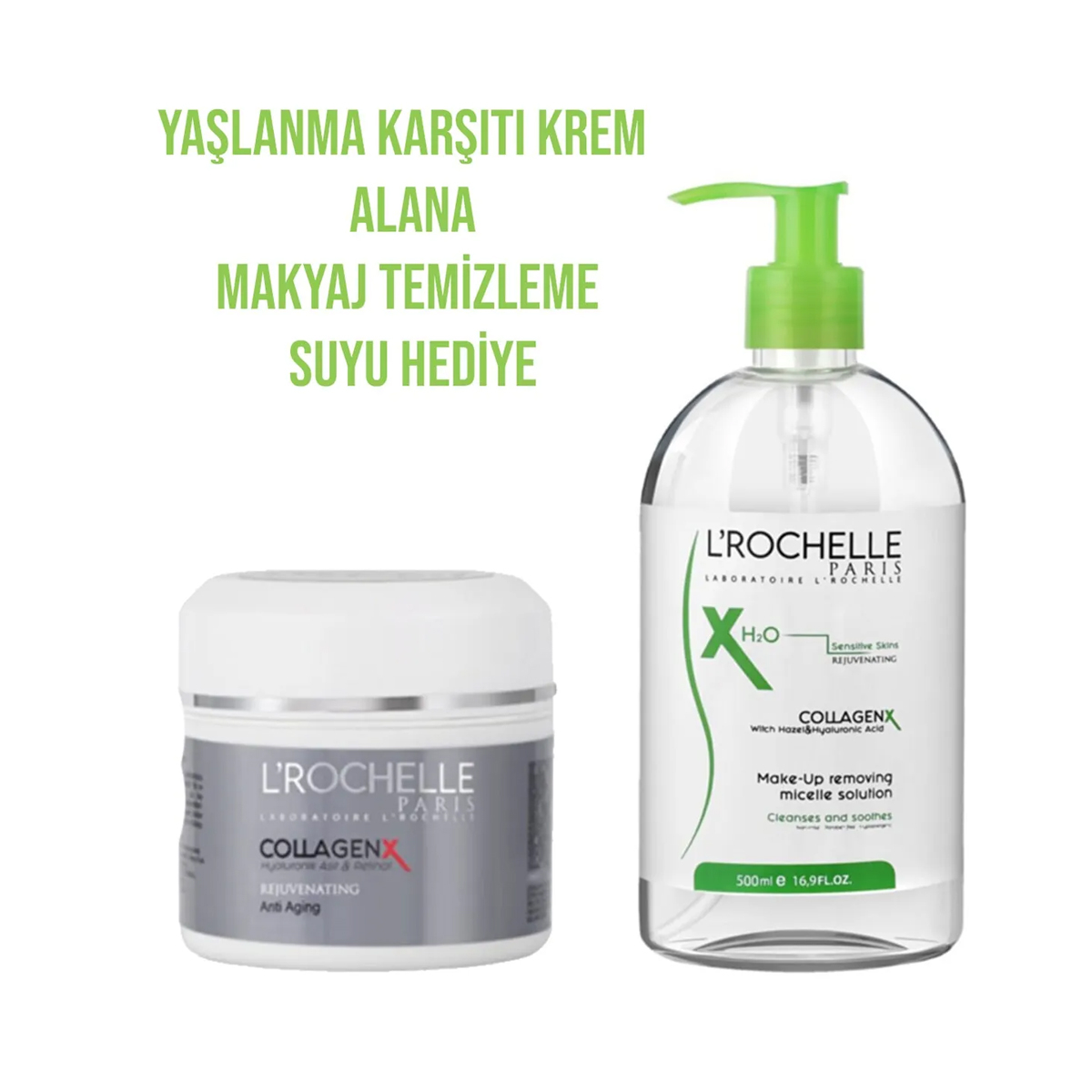 LABORATOIRE L'ROCHELLE   ANTIAGING YAŞLANMA KARŞITI KREM ALANA H2O CİLT TEMİZLEME SUYU HEDİYE