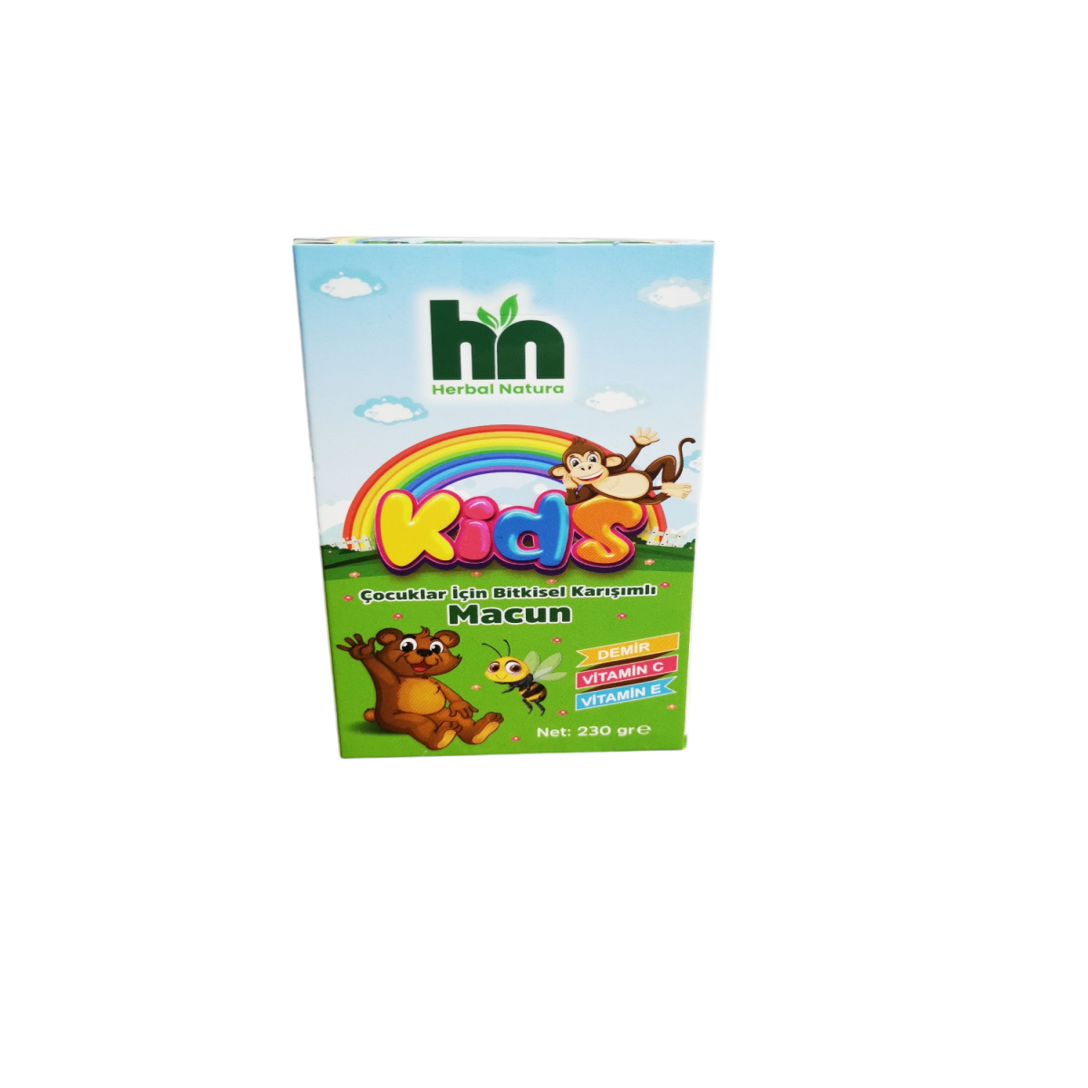 HERBAL NATURA KIDS BİTKİSEL KARIŞIMLI MACUN 230 GR.  KEÇİ BOYNUZU PEKMEZİ + DEMİR + VİTAMİN C + VİTAMİN E